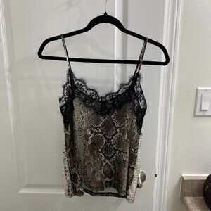 2/$20❤️ | Zara Snakeskin Lace Tank Top